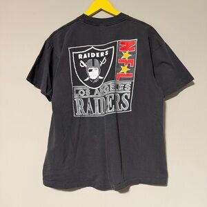 NFL Los Angeles Raiders black pocket tee Size XL 90s Vintage
